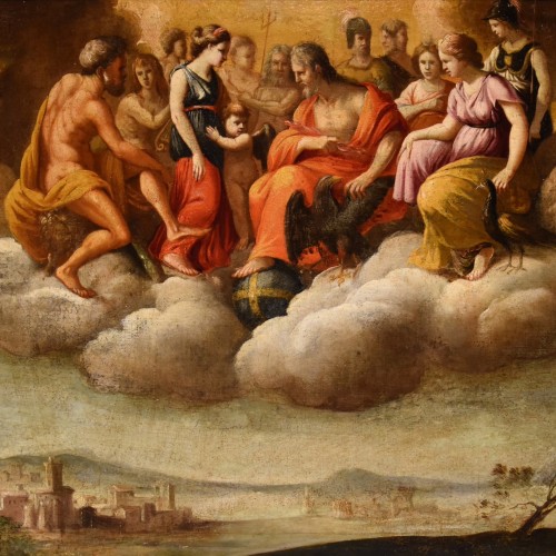 Paintings & Drawings  - The Council Of The Gods, Venetian Painter Of The 16th/17th Century