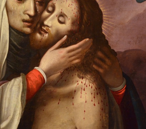 Louis XIII - Pietà aux ceux chérubins, peintre actif à Rome au XVIe siècle