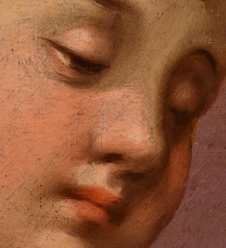 Antiquités - Pietà aux ceux chérubins, peintre actif à Rome au XVIe siècle