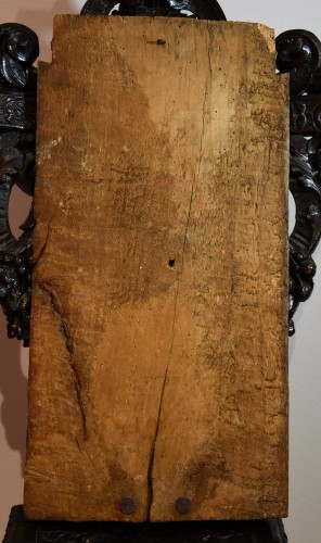Antiquités - Panneau en haut-relief représentant Sainte-Barbe, Sud de la France 16e/17e Siècle