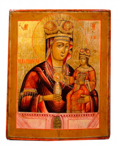 Icon Virgin With Child, Russia (moscow) 18th Century