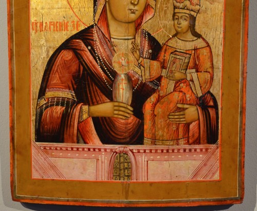 XVIIIe siècle - Icône Vierge à l'Enfant, Russie Moscou XVIIIe siècle
