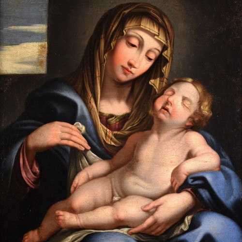 Paintings & Drawings  - Madonna With Sleeping Child, italian school of the 17th century