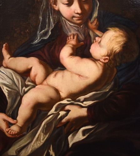 Vierge à l'Enfant, école italienne du 17e siècle - Antichità Castelbarco