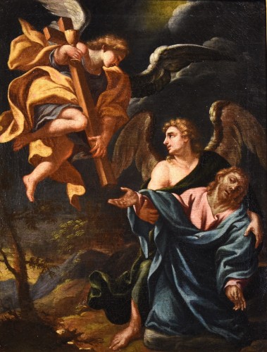 Christ In The Garden Of Gethsemane With Two Angels - Paintings & Drawings Style Louis XIII