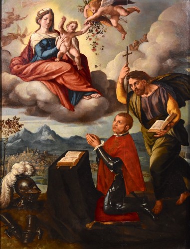 Vierge à l'Enfant, Saint Jacques et le donateur - Tableaux et dessins Style Louis XIII
