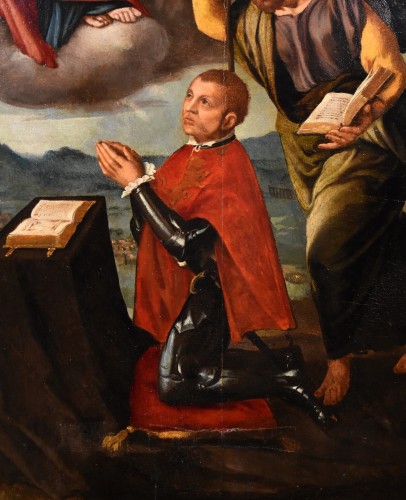 Vierge à l'Enfant, Saint Jacques et le donateur - Antichità Castelbarco