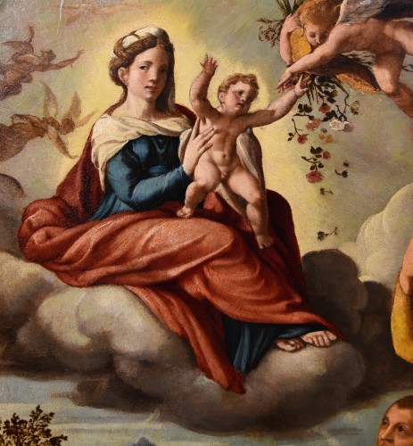 Antiquités - Vierge à l'Enfant, Saint Jacques et le donateur