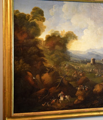 17th century - Coastal Landscape With Fort, Italy 17th century