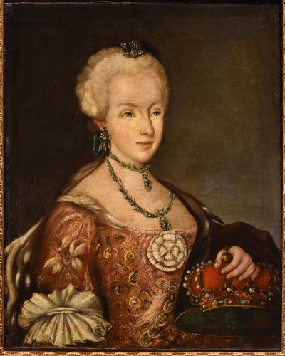 L'impératrice Marie-Thérèse de Habsbourg, atelier de Martin Van Meytens (1695 - 1770) - Tableaux et dessins Style Louis XV