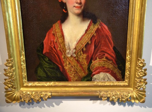Portrait d'une noble Dame, attribué à Giovanni Maria Delle Piane (1670 - 1745) - Louis XIV