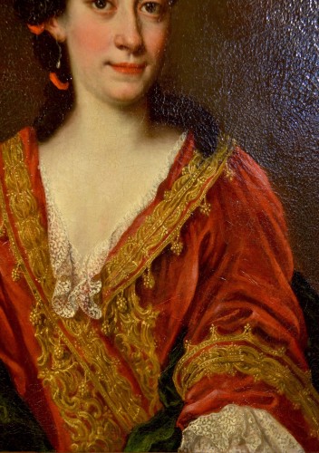 Antiquités - Portrait Of A Noble Genoese Noblewoman, attributed to Giovanni Maria Delle Piane