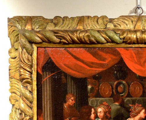Tableaux et dessins Tableaux XVIIe siècle - Les plaisirs du fils prodigue, Peintre flamand actif en Vénétie au début du XVIIe siècle