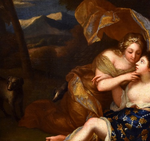 Jupiter et Callisto, atelier de Gaspar Netscher (1639 -1684) - Louis XIV