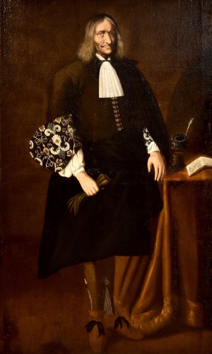 Portrait en pied de Giacomo Pesenti, école italienne du 17e siècle