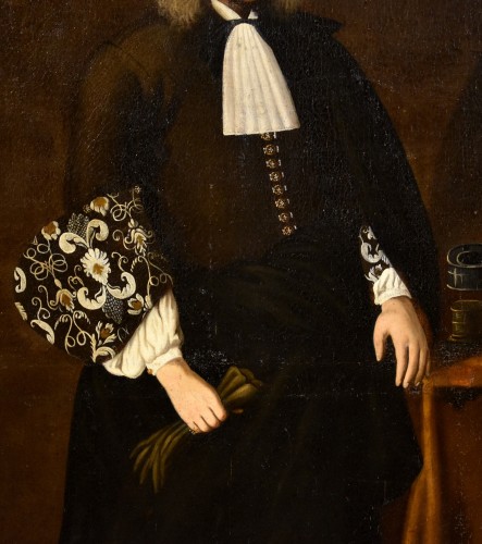 XVIIe siècle - Portrait en pied de Giacomo Pesenti, école italienne du 17e siècle