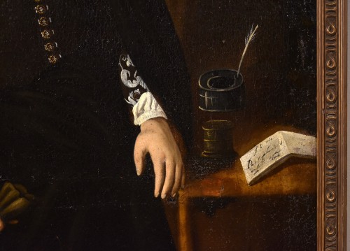 Antiquités - Portrait en pied de Giacomo Pesenti, école italienne du 17e siècle
