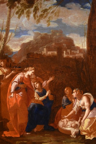 Antiquités - Le petit Moïse retrouvé par la fille de Pharaon - Atelier de Nicolas Poussin (1594 - 1665)