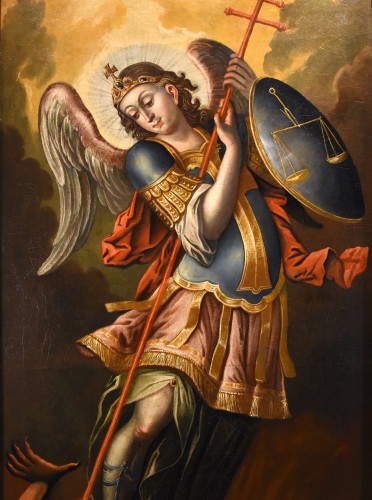 Saint Michel Archange, Ecole Espagnole du XVIIe Siècle - Louis XIII