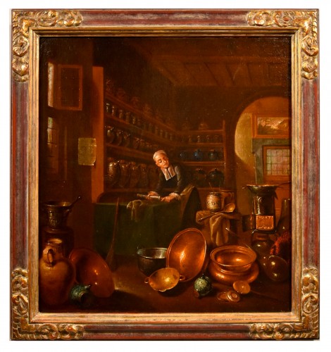 Il Farmacista Nel Suo Laboratorio,  Giovanni Domenico Valentino (1630 - 1708)