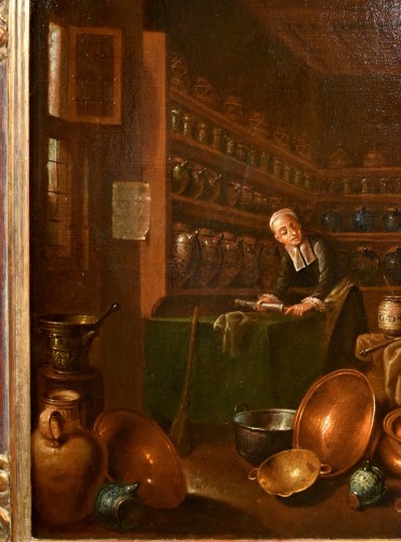 Il Farmacista Nel Suo Laboratorio,  Giovanni Domenico Valentino (1630 - 1708) - 