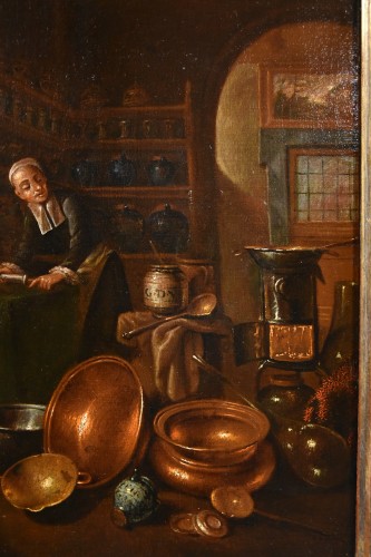 Antiquités - Il Farmacista Nel Suo Laboratorio,  Giovanni Domenico Valentino (1630 - 1708)