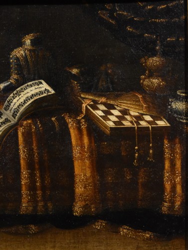 XVIIe siècle - Nature morte aux vanités - Cercle de Francesco Noletti (1611 -  1654)