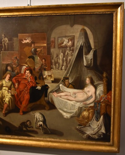 Balthasar Van Den Bossche (1681 -1715), Alexandre le Grand et Campaspe dans l'atelier du peintre Apelles - Antichità Castelbarco