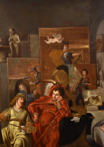Balthasar Van Den Bossche (1681 -1715), Alexandre le Grand et Campaspe dans l'atelier du peintre Apelles - Louis XIV