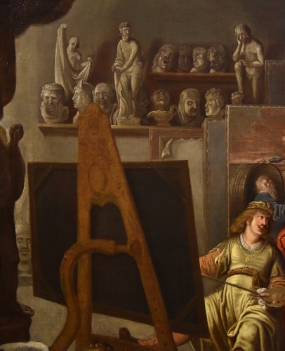 Louis XIV - Balthasar Van Den Bossche (1681 -1715), Alexandre le Grand et Campaspe dans l'atelier du peintre Apelles