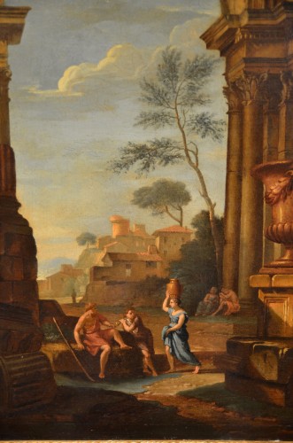 Pierre Antoine Demachy (1723 - 1807), Roman Landscape With Architectu - 
