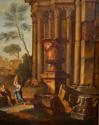 18th century - Pierre Antoine Demachy (1723 - 1807), Roman Landscape With Architectu