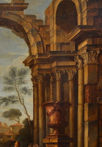 Louis XVI - Pierre Antoine Demachy (1723 - 1807), Roman Landscape With Architectu