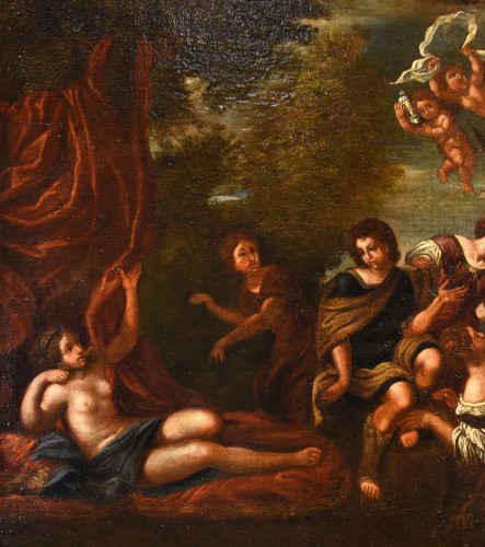 Tableaux et dessins Tableaux XVIIe siècle - Diane et ses nymphes surprises par Actéon, atelier de Francesco Albani (1578 - 1660)