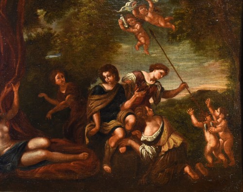 Diane et ses nymphes surprises par Actéon, atelier de Francesco Albani (1578 - 1660) - Antichità Castelbarco