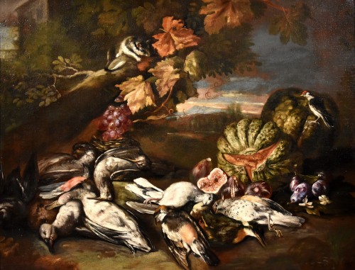 Nature morte dans un paysage, Giovanni Paolo Castelli, Dit Spadino (1659-1730)