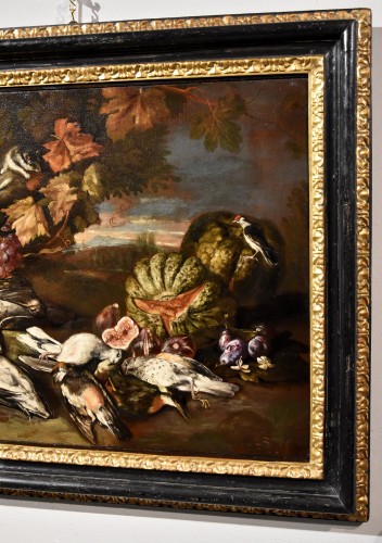Nature morte dans un paysage, Giovanni Paolo Castelli, Dit Spadino (1659-1730) - Antichità Castelbarco