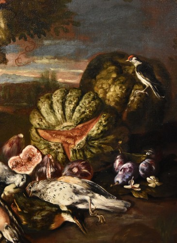 Nature morte dans un paysage, Giovanni Paolo Castelli, Dit Spadino (1659-1730) - Louis XIV