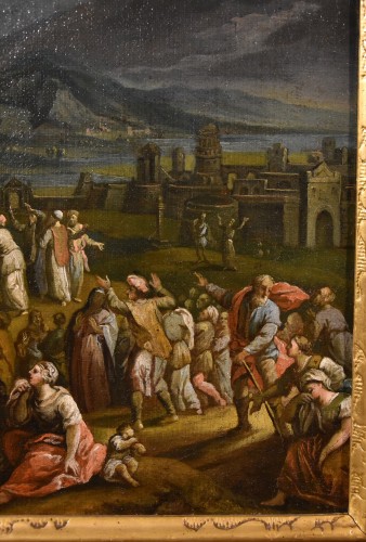 Antiquités - Fantastic Landscape With The Crucifixion Of Christ, Scipione Compagno 