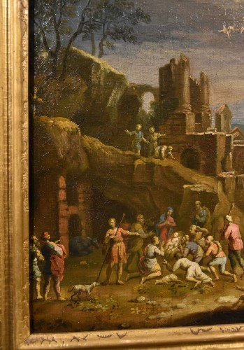 Fantastic Landscape With The Nativity Of Christ, Scipione Compagno  - Louis XIII