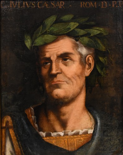 Portraits des empereurs Julius Caesar et Octavien, Italie 17e siècle - Tableaux et dessins Style Louis XIII