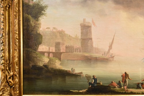 Antiquités - Coastal View At Sunset, Atelier of Charles François Grenier De Lacroix De Marseille 