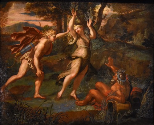 Le mythe de Apollon et Daphné - Giovanni Angelo Canini (1608 - 1666) - Tableaux et dessins Style Louis XIII