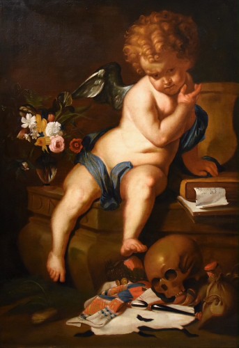 Erasme Quellinus (1607-1672) - Allégorie de la Vanité de la vie ou de la Jeunesse - Tableaux et dessins Style Louis XIII