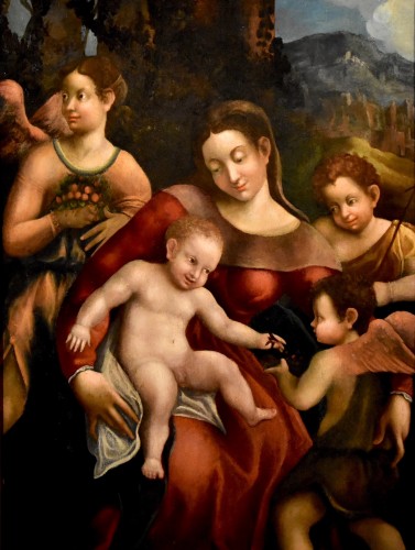 Madonna and Child - School of Antonio Allegri (c.1522 - 1593) 