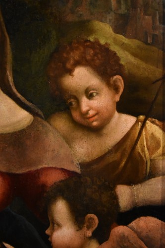 Antiquités - Vierge à l'enfant - École d'Antonio Allegri (c. 1489 - 1534)