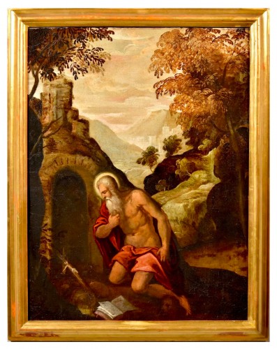 Saint Jérôme pénitent, école italienne entourage de Jacopo Negretti