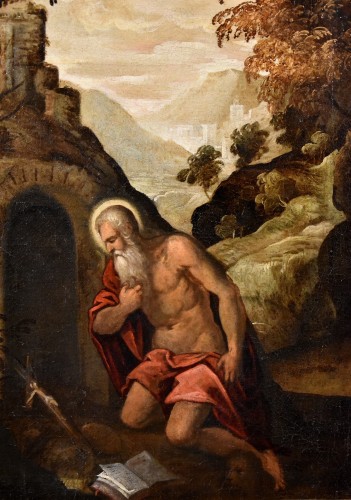 Tableaux et dessins Tableaux XVIe siècle - Saint Jérôme pénitent, école italienne de la fin du XVIe siècle