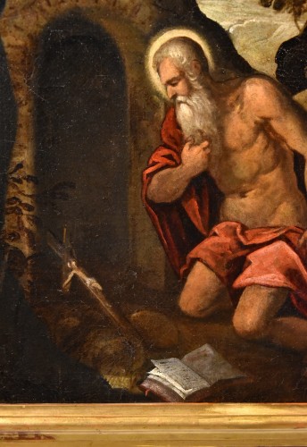 Antiquités - Saint Jérôme pénitent, école italienne de la fin du XVIe siècle