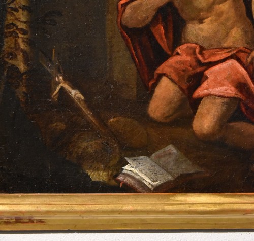 Antiquités - Saint Jérôme pénitent, école italienne de la fin du XVIe siècle